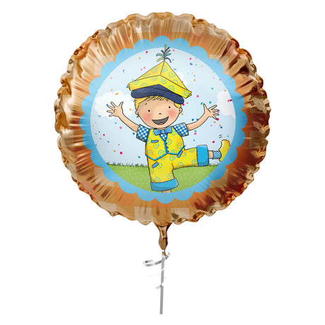 Haza witbaard folieballon fien teun - 45cm