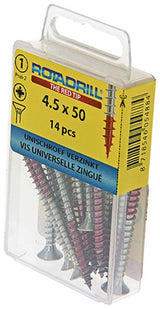 Rotadrill 1039783 - universeelschroef vk pzd vz 4.5x50mm (14) | 6 stuks