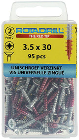 Rotadrill 1039796 - universeelschroef vk pzd vz 3.5x30mm (95) | 6 stuks