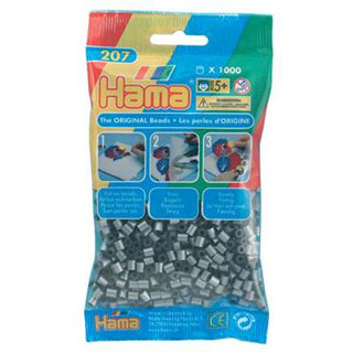 Hama strijkkralen 1000 stuks zilver | 5 stuks