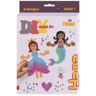 Hama strijkkralen prinsessen en zeemeerminnen 3d set 2000 delig | 2 stuks