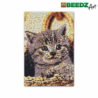 Ses beedz art: strijkkralen poes | 2 stuks
