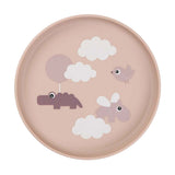 Done by deer vakjesbord blije wolken roze