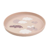 Done by deer vakjesbord blije wolken roze