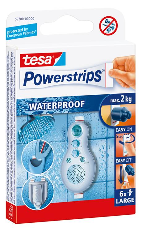 Tesa 1005365 - powerstr wp strips l | 15 stuks
