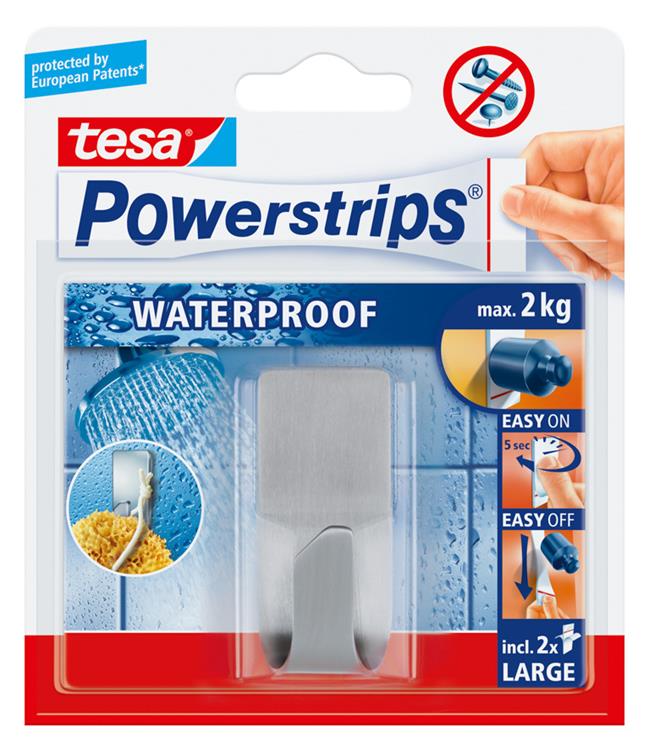 Tesa 1005372 - powerstr wp haak rvs | 6 stuks