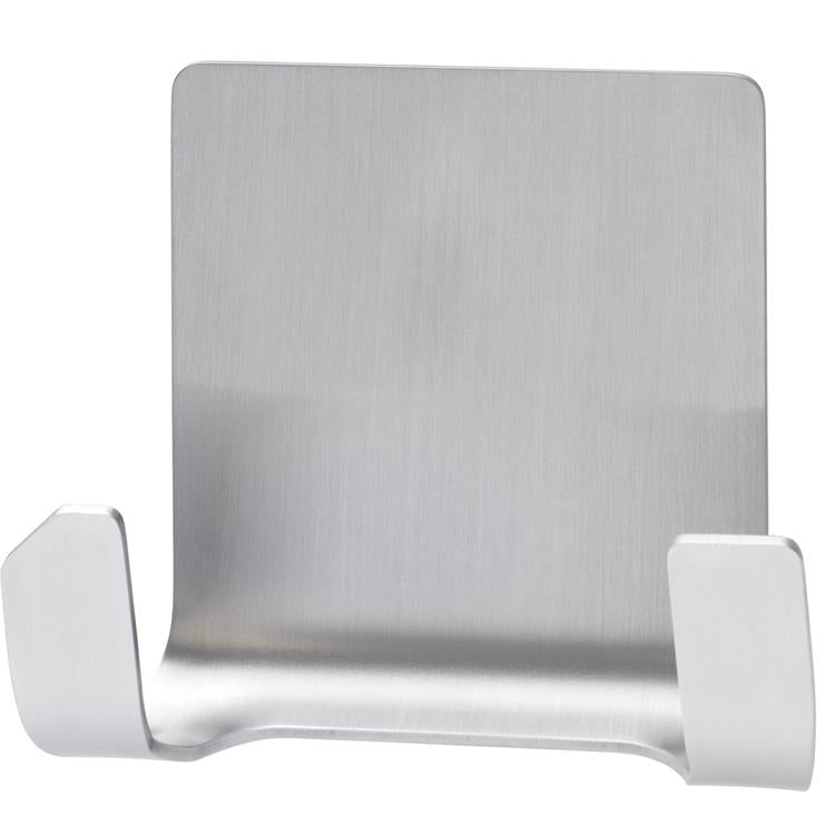Tesa powerstrips dubbele haak - rvs - ophanghaak - verwijderbare haken - waterproof - badkamerhaak - opplak haak