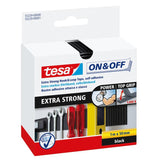 Tesa -velcro klittenbandstrook 55229-zw - 50 mm x 1 m - zwart