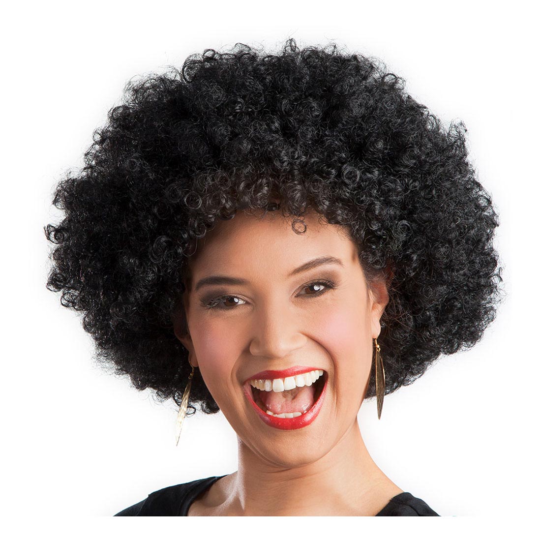 Boland pruik afro zwart volwassen