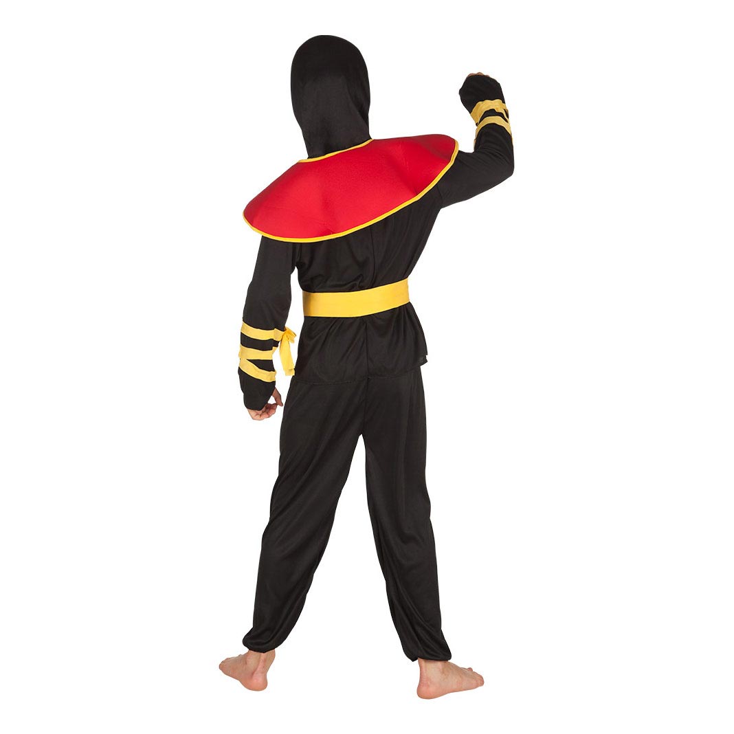 Boland Verkleedpak Ninja Junior Zwart Rood mt 128-140