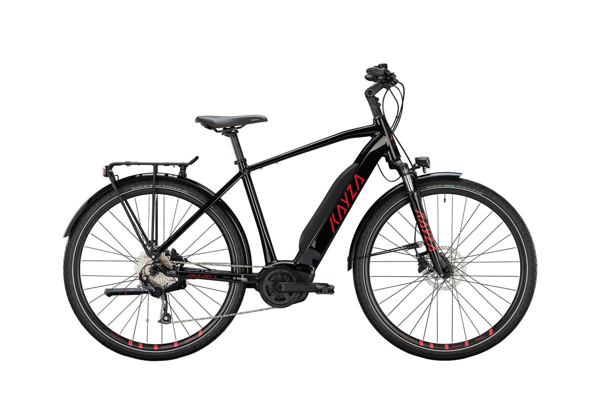 Kayza elektrische trekkingfiets talik dry 4 mod. 22 ebike talik dry 4 28 48 diam. 9sp black red