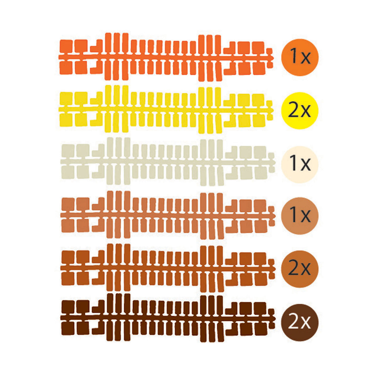 Ministeck uitbreidingsset kleurenstrips 9-delig 31664
