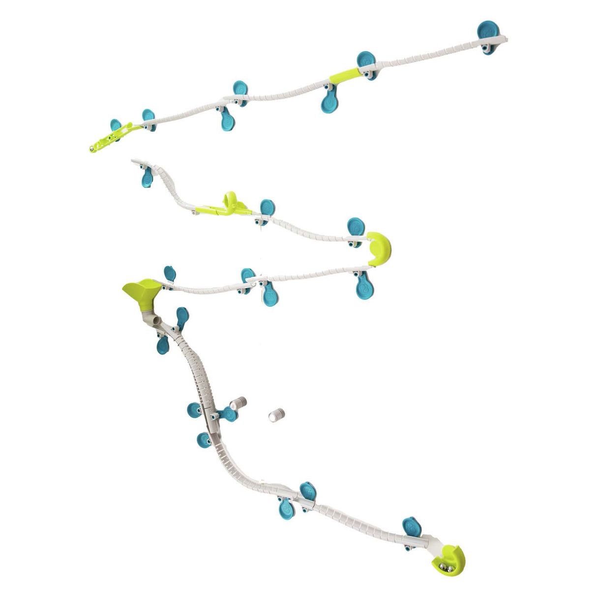 Kosmos gecko run – knikkerbaan - starter set - marble run - verticale knikkerbaan met kleefpads voor gladde oppervlakken