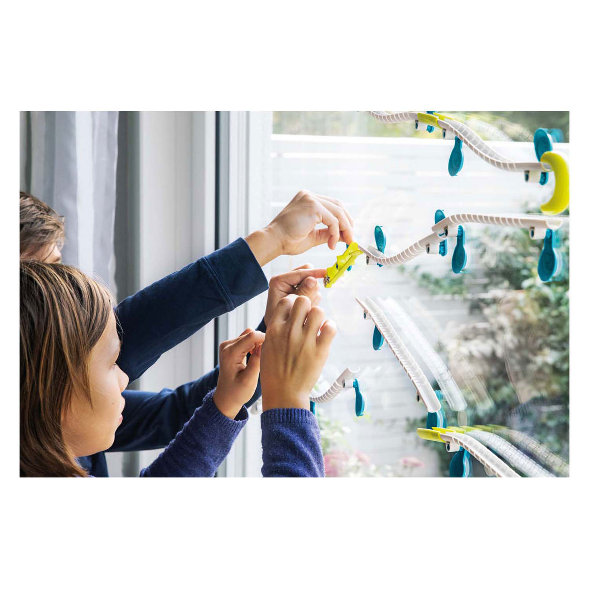 Kosmos gecko run – knikkerbaan - starter set - marble run - verticale knikkerbaan met kleefpads voor gladde oppervlakken