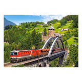 Castorland train on the bridge – puzzel – 500 stukjes – satijnen afwerking – perfecte pasvorm – europese kwaliteit