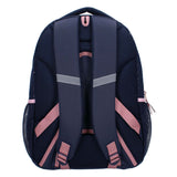 Milky kiss rugzak divine days donkerblauw met roze stippen, 3-vaks