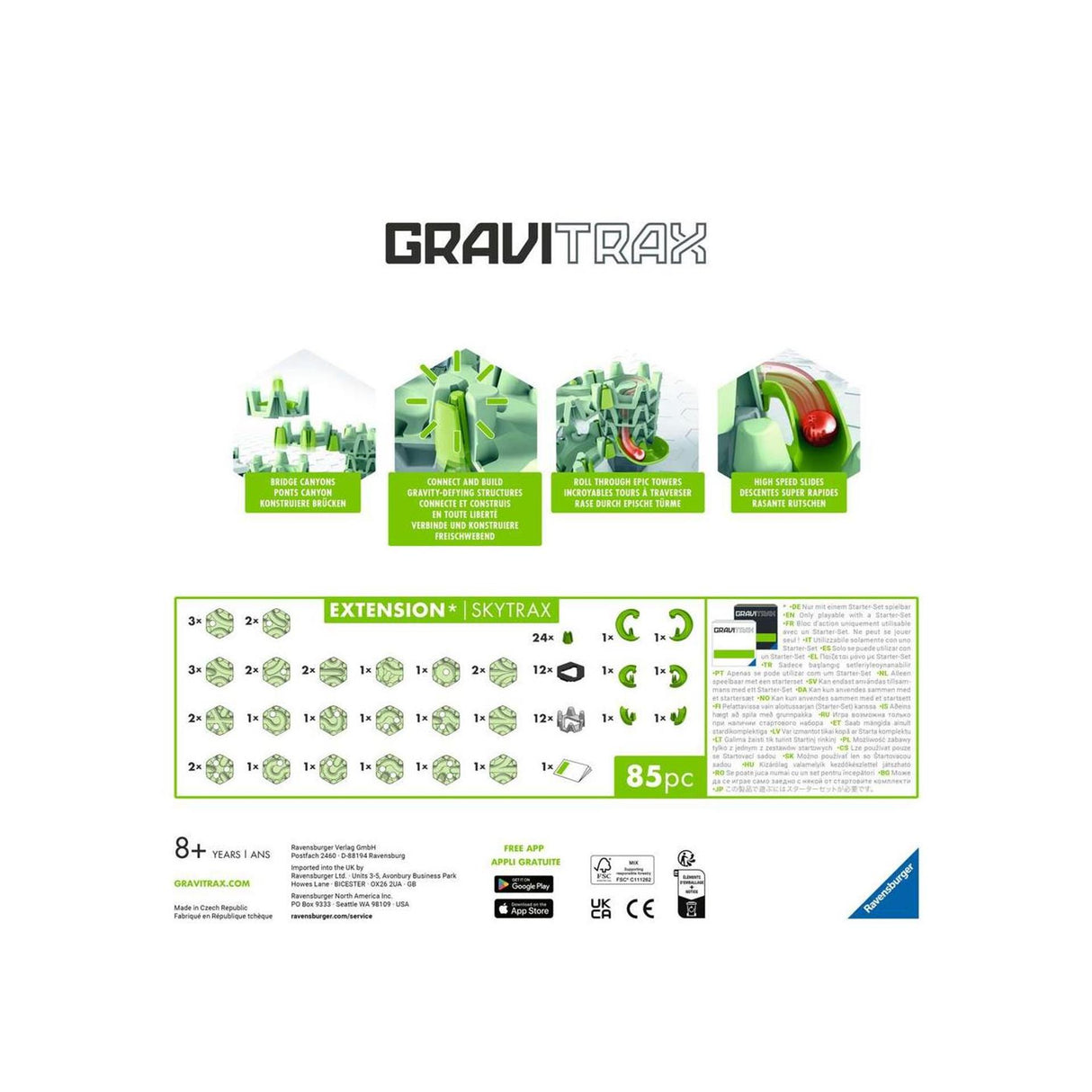 Ravensburger gravitrax uitbreiding skytrax 2024 wereldpakket