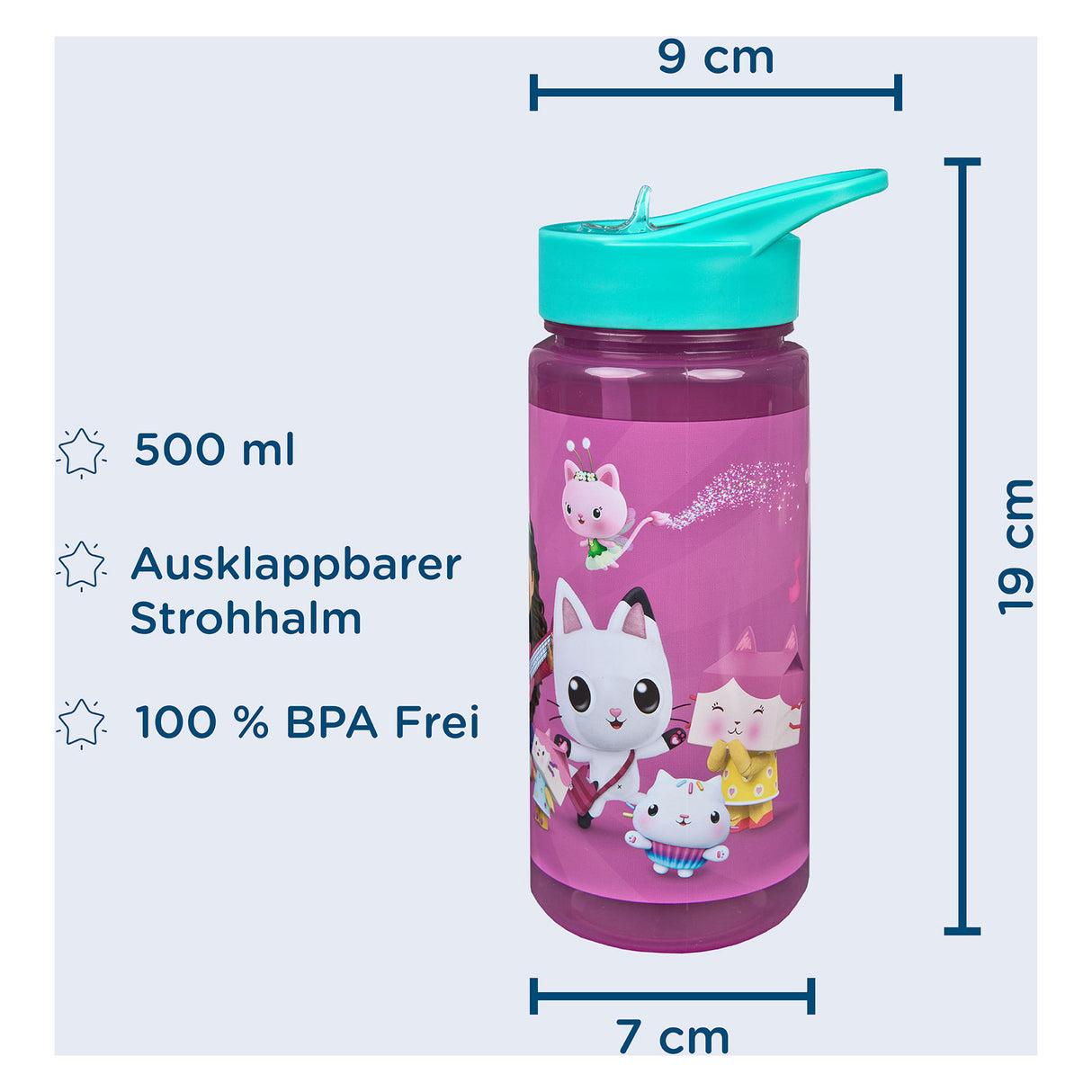 Undercover gabby's poppenhuis drinkfles, 500ml