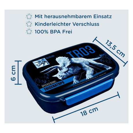 Undercover jurassic world lunchbox blauw