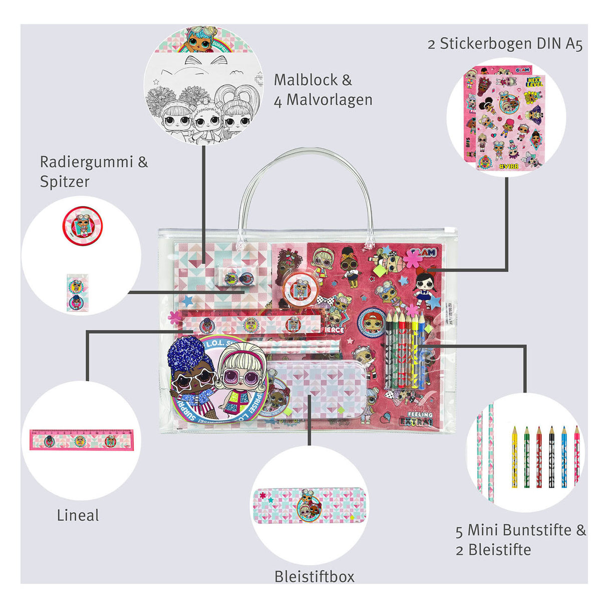 L.O.L. Schrijfwarenset Surprise in Tas
