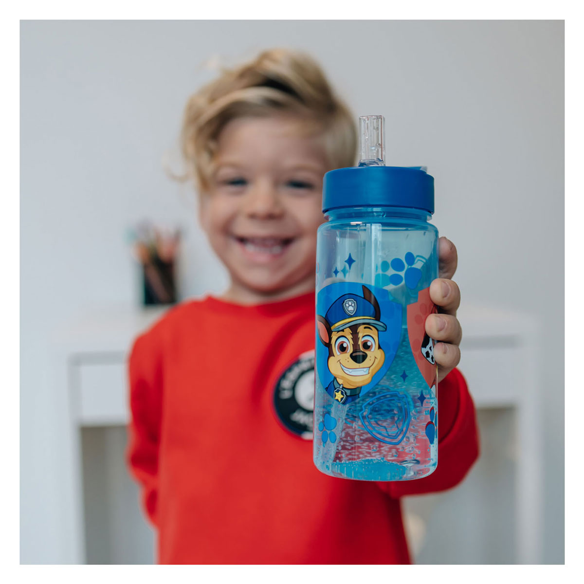 Undercover paw patrol drinkfles 500 ml blauw transparant