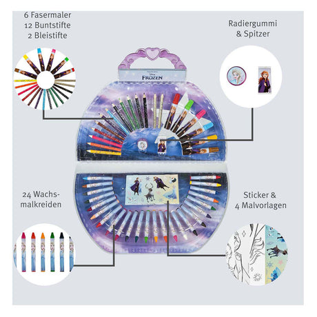 Merkloos sans marque kleurkoffer disney frozen, 51dlg