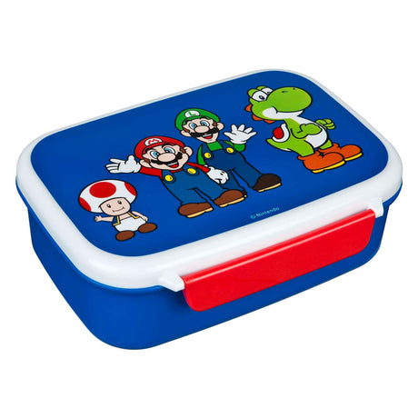 Super mario lunchset - lunchbox - drinkfles - blauw - lunchbox kinderen