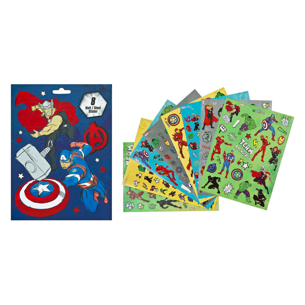 Undercover stickerboek avengers met 8 vellen