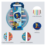 Undercover paw patrol creatieve knutselset in draagkoffer voor kinderen.