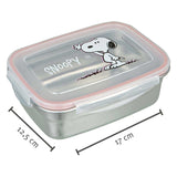 Undercover lunchbox snoopy roestvrij staal met kunststof deksel.