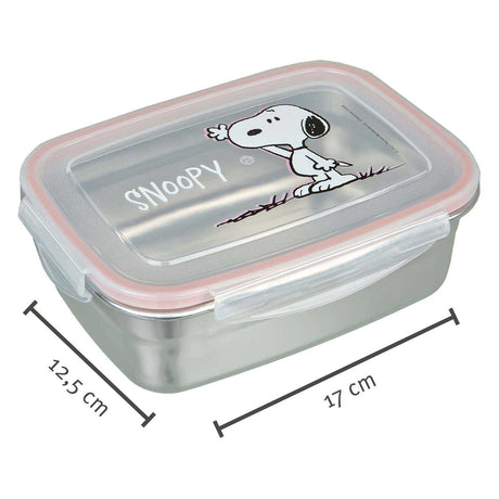 Undercover lunchbox snoopy roestvrij staal met kunststof deksel.