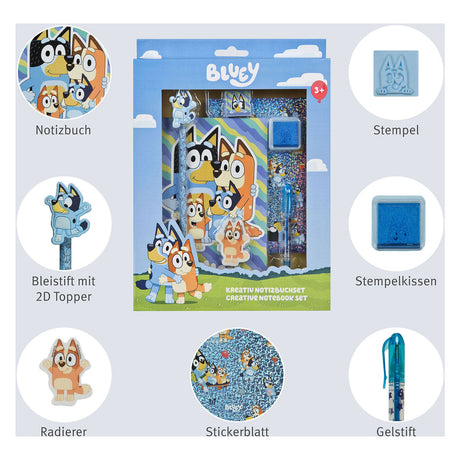 Undercover bluey notitieblok set - schrijf- en knutselaccessoires.