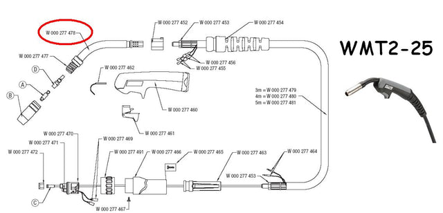 Veldline brander pipe %%% wmt2 25a veldline