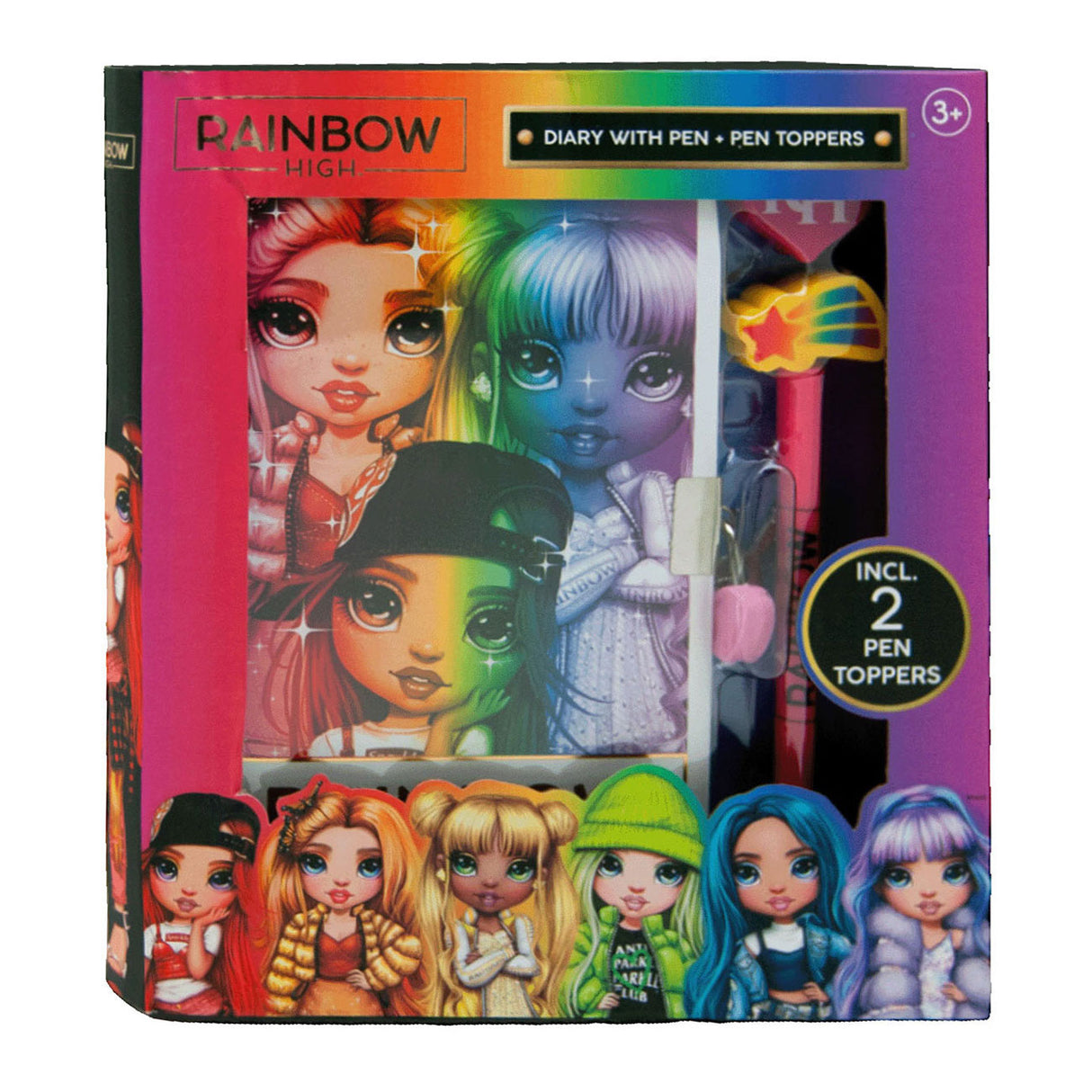 Rainbow high dagboek met pennen