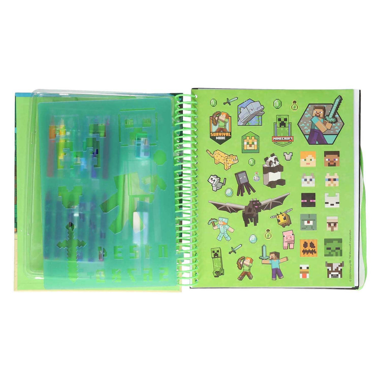 Merkloos sans marque minecraft super activiteitenboek met stickers