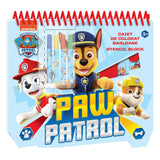 Paw patrol kleurblok met stiften + stickers + sjabloon