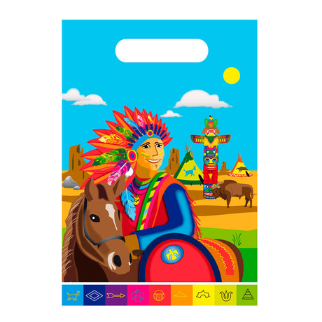 Folat bv indianen uitdeelzakjes, 8st.