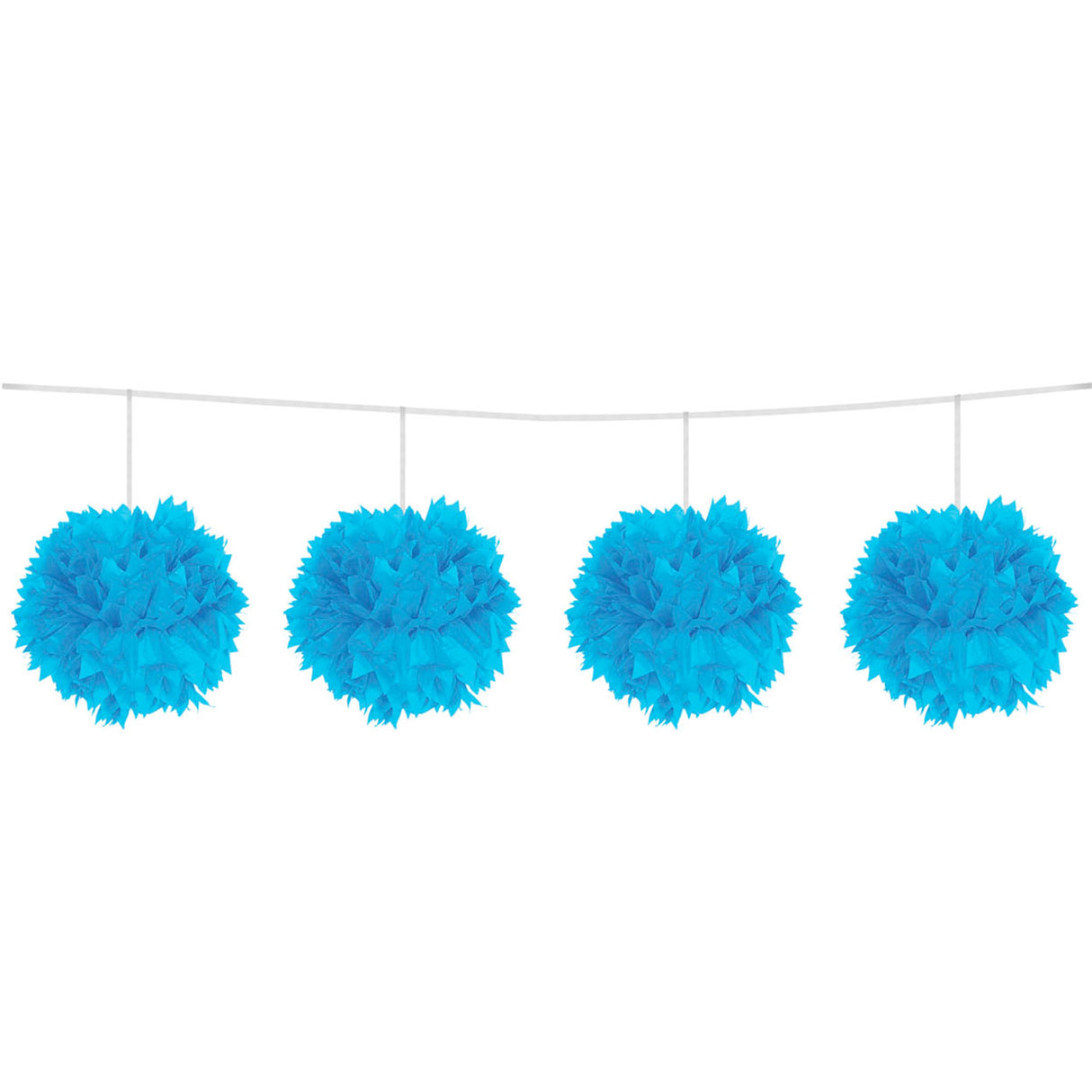 Folat bv blauwe pompom slinger
