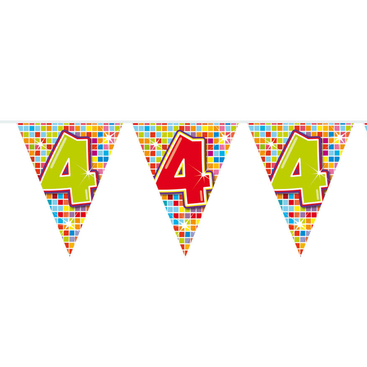 Folat bv mini vlaggenlijn blocks 4 jaar, 3mtr.