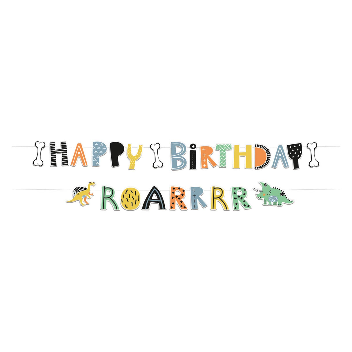 Folat bv letterbanner dino roars, 2st.