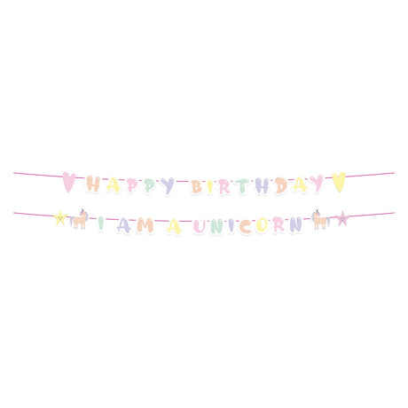 Folat bv letterslinger unicorns rainbows, 2st.
