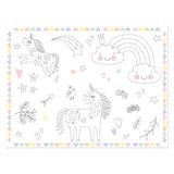 Folat BV Inkleurbare Placemats Unicorns Rainbows, 6st.