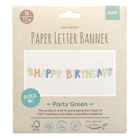 Folat bv letterslinger eco party 1,5 meter