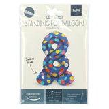 Staande Folieballon Colorful Dots Cijfer 8 - 72cm