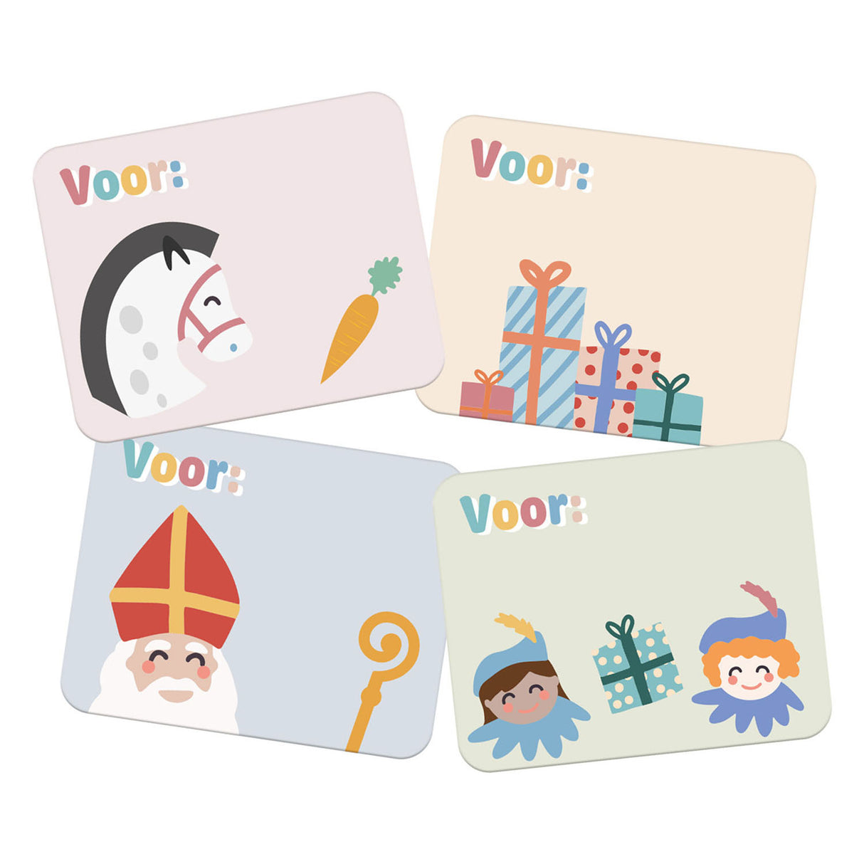 Folat bv cadeau naamstickers sint en pieten, 50st.