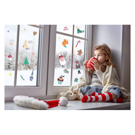 Folat bv raamstickers kerstsymbolen - 27st.