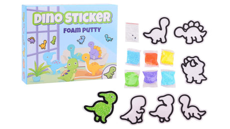 Johntoy john toy maak je eigen dino foam sticker set a 6 stuks