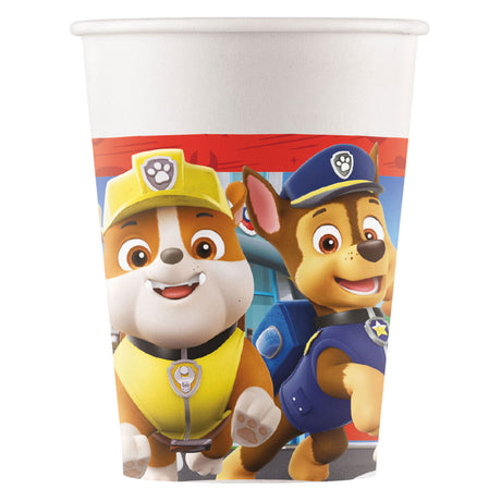 Globos papieren bekers fsc paw patrol rescue heroes, 8st.