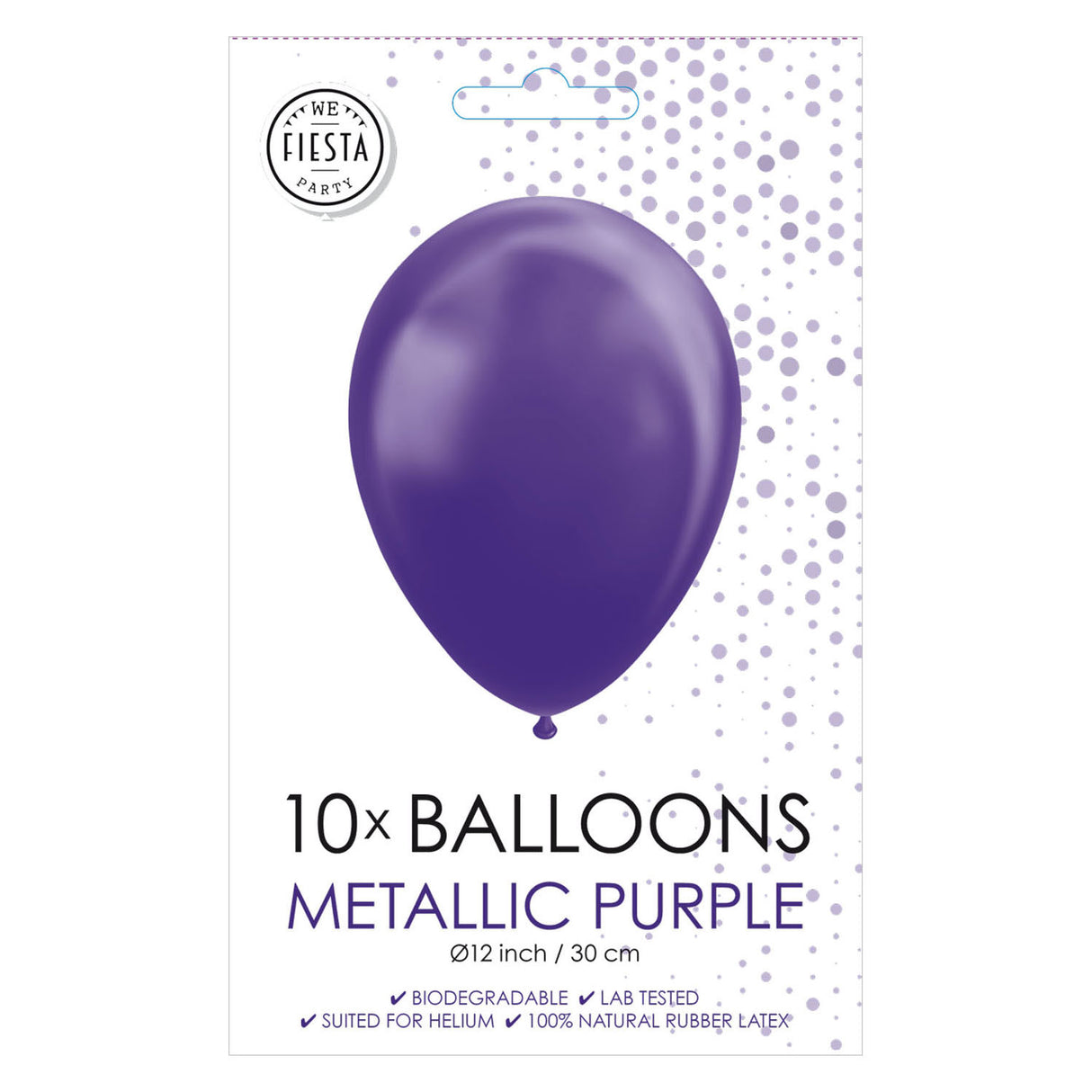 Globos Ballonnen Metallic Paars 30cm, 10st.