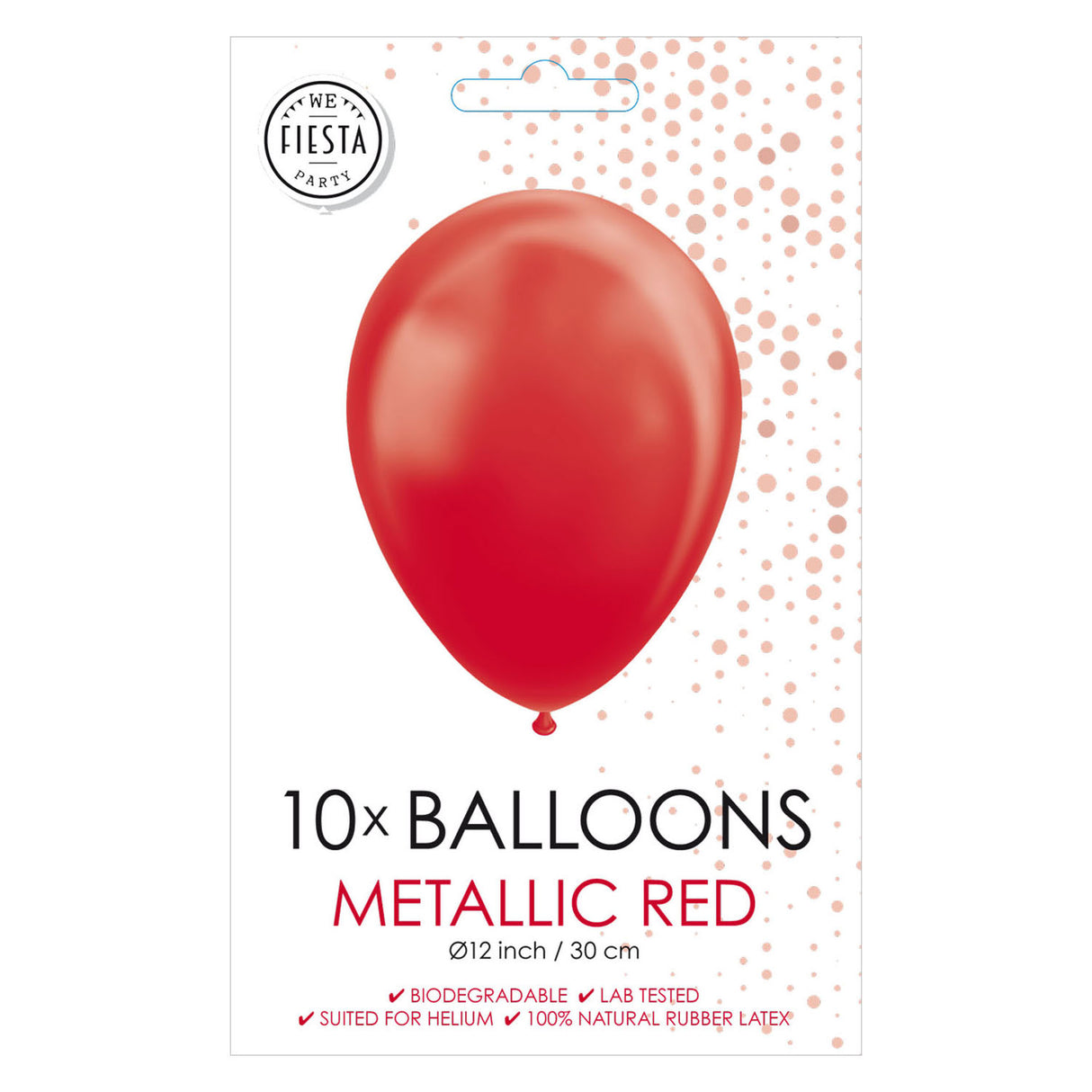 Globos ballonnen pearl rood 30cm, 10st.